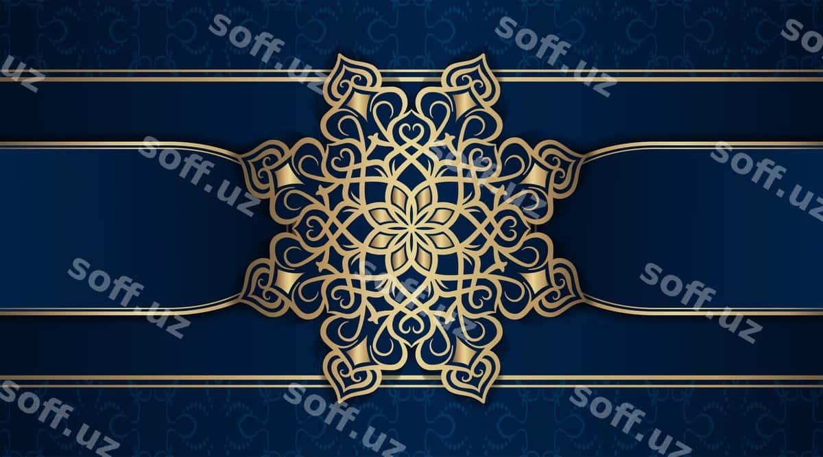 Lukx orqa fon mandalali bezek | Luxury background with mandala ornament 1