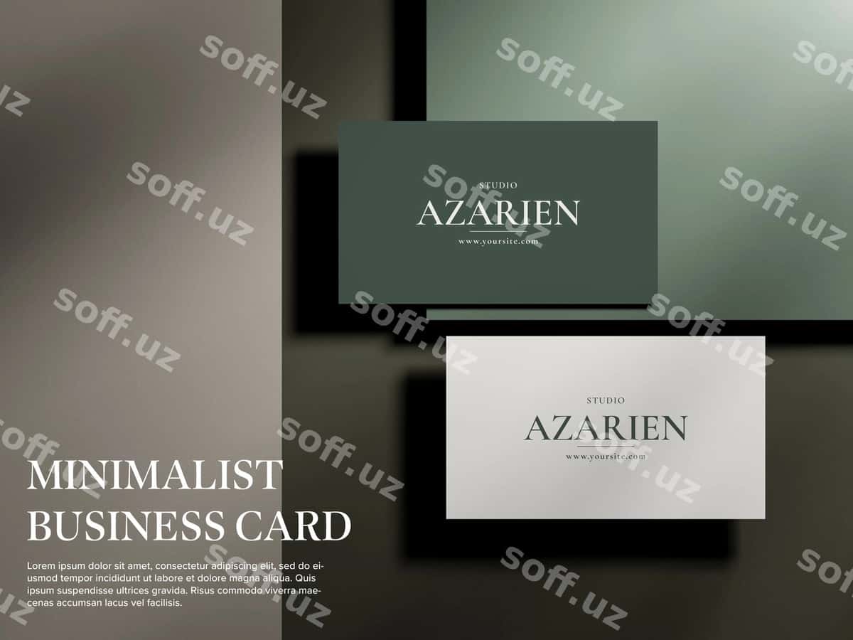Bozorovka biznes karta namunasi | Luxury business card mockup 1