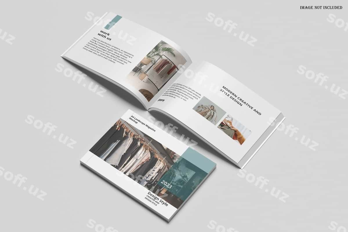 Magazine landskap mockup | Magazine landscape mockup 1