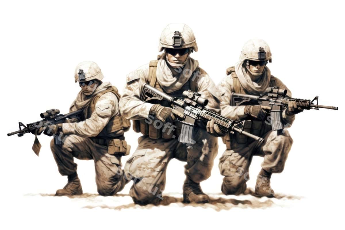 Markaziy qo'shinlar askari qo'shinlar asabaiy jihozlar | Marine troops military soldier weapon 1