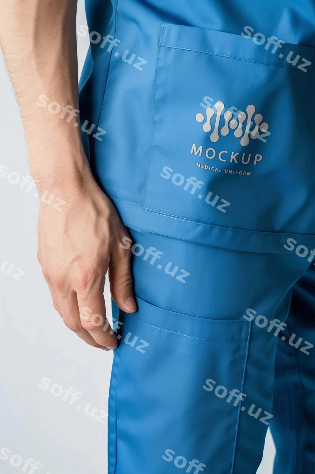 Tibbiy kostyum mockup dizayni | Medical uniform mockup design 1