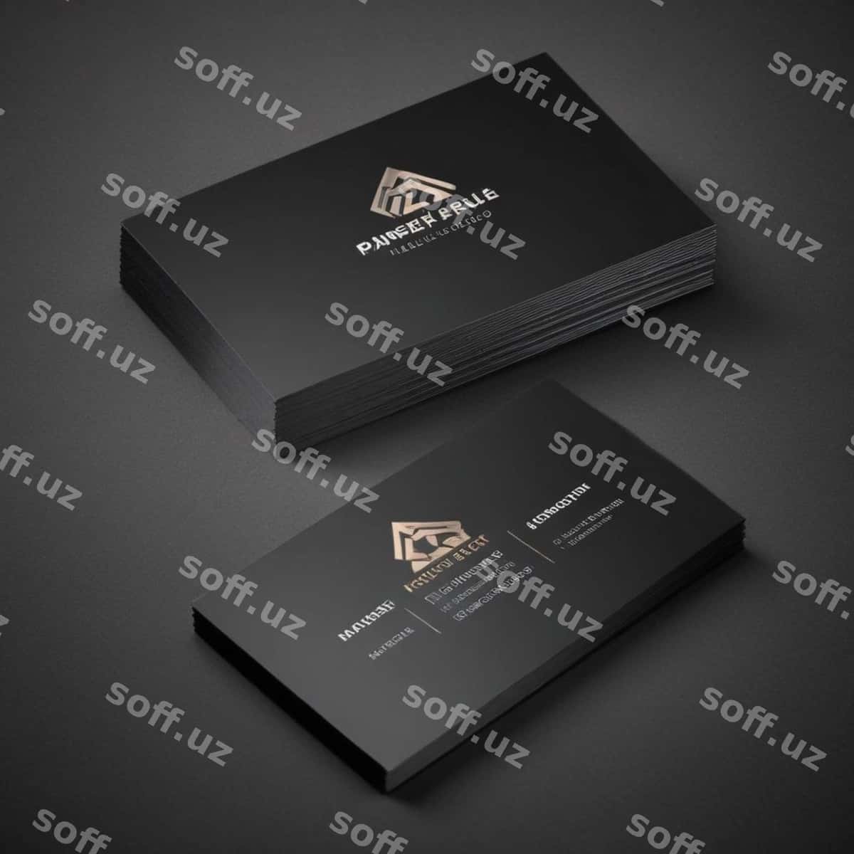 Metal biznes karta mockup dizayni | Metal business card mockup design 1