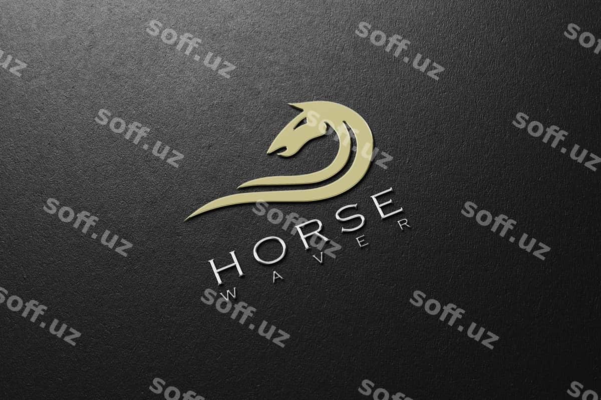 Metal logotipi mockup qora choy | Metal logo mockup black leather 1