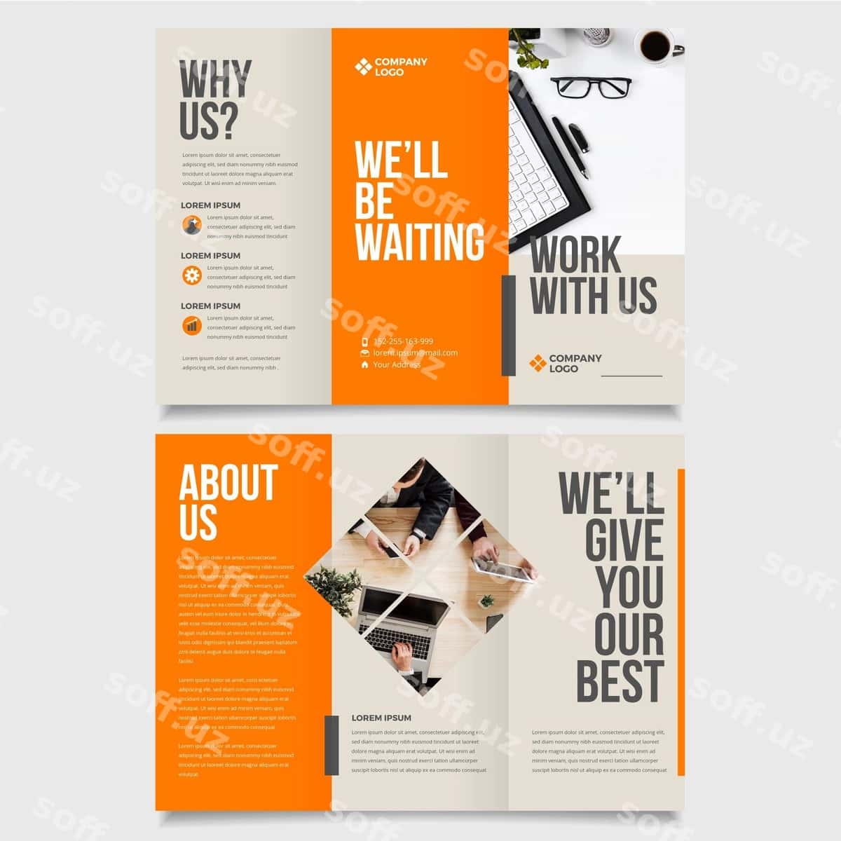 Minimal broshyur shabloni | Minimal brochure template 1