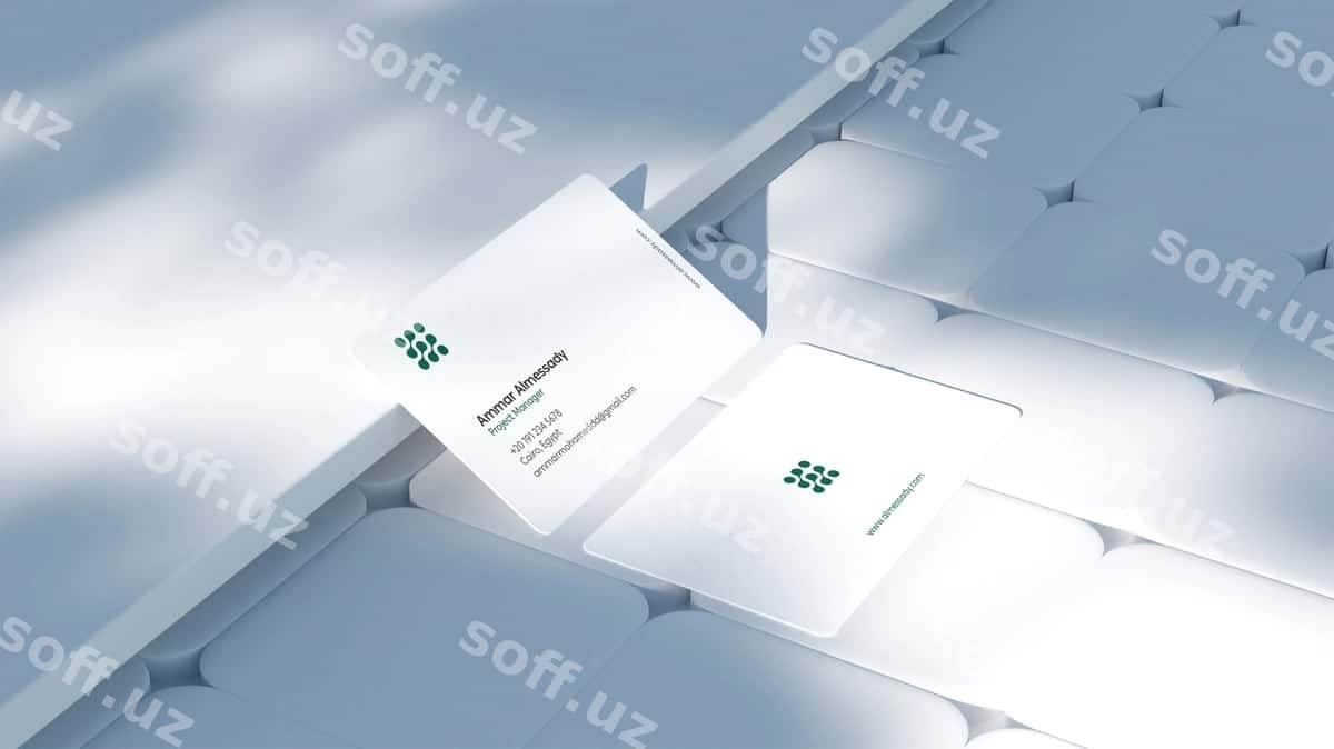 Minimal biznes vizitka mockup psd | Minimal business card mockup psd 1
