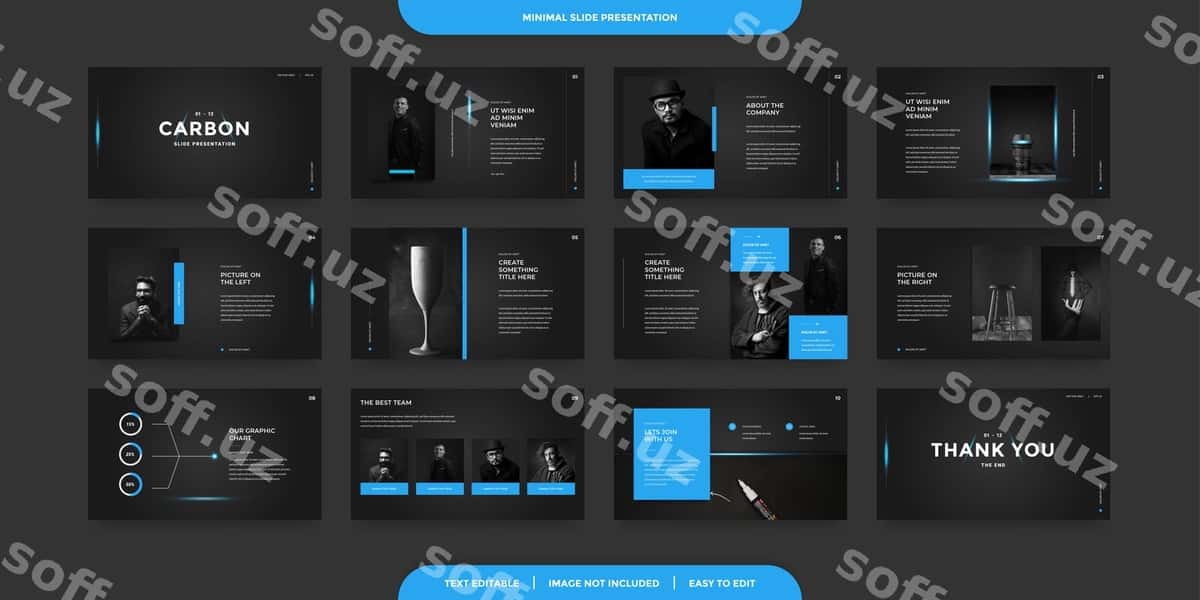 Minimal slaydlar prezentatsiya shabloni | Minimal slides presentation template 1