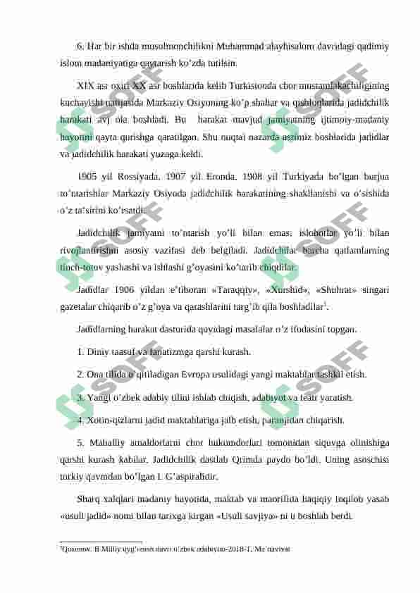 Pedogogik  faoliyatda  jaded  ma’rifatparvarlarning merosidan foydalanish 5