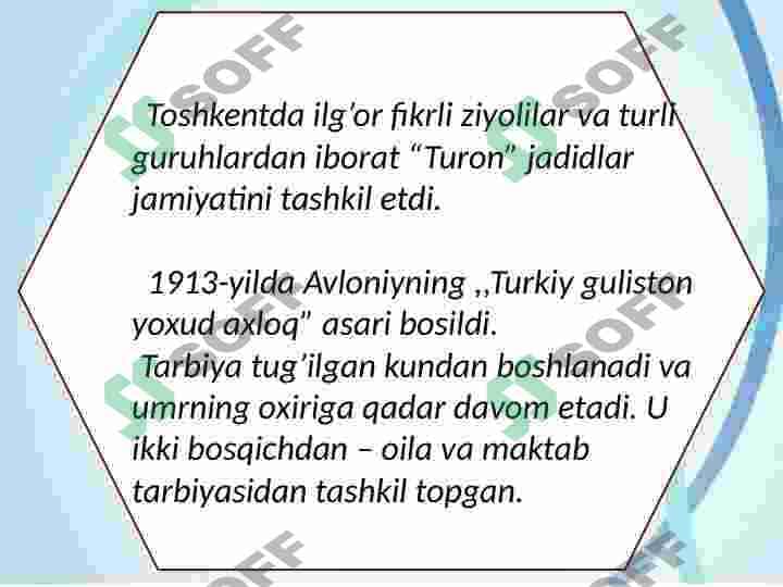 Pedogogik  faoliyatda  jaded  ma’rifatparvarlarning merosidan foydalanish 7