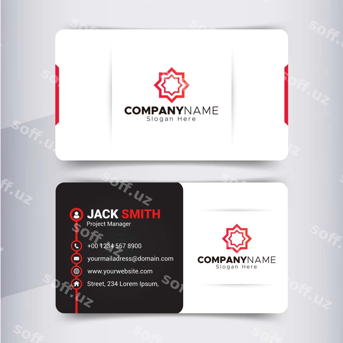 Zamonaviy biznes kartochka | Modern business card 1