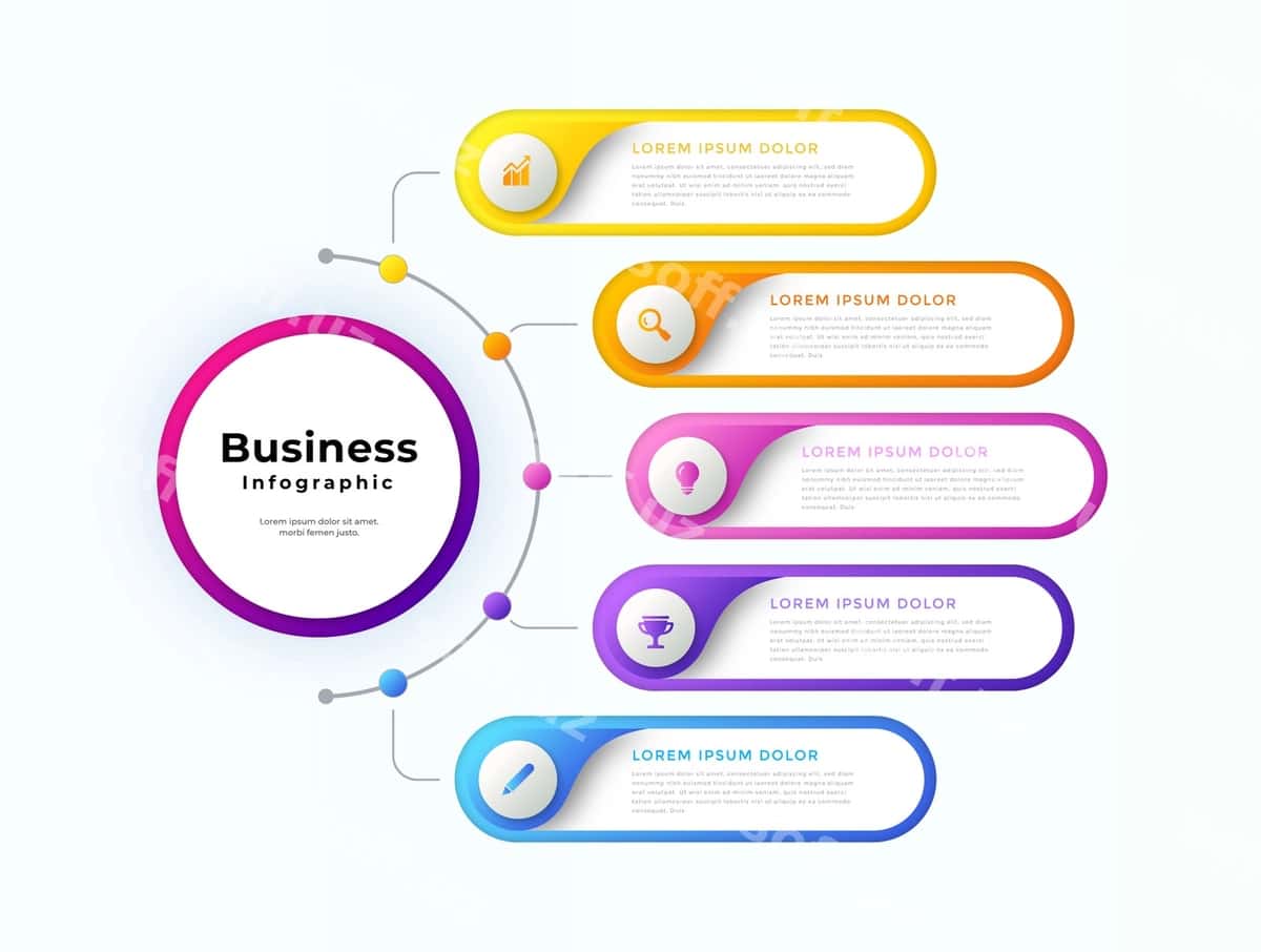 Zamonaviy tozalangan infografika dizayni | Modern clean infographic design 1