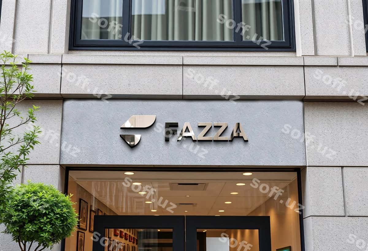 Zamonaviy do'kon fronti sign mockup | Modern storefront facade sign mockup 1