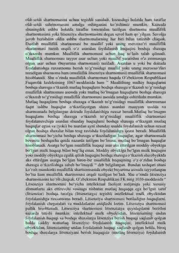 Mulk huquqi modulidan kazus savoliga yechim 4