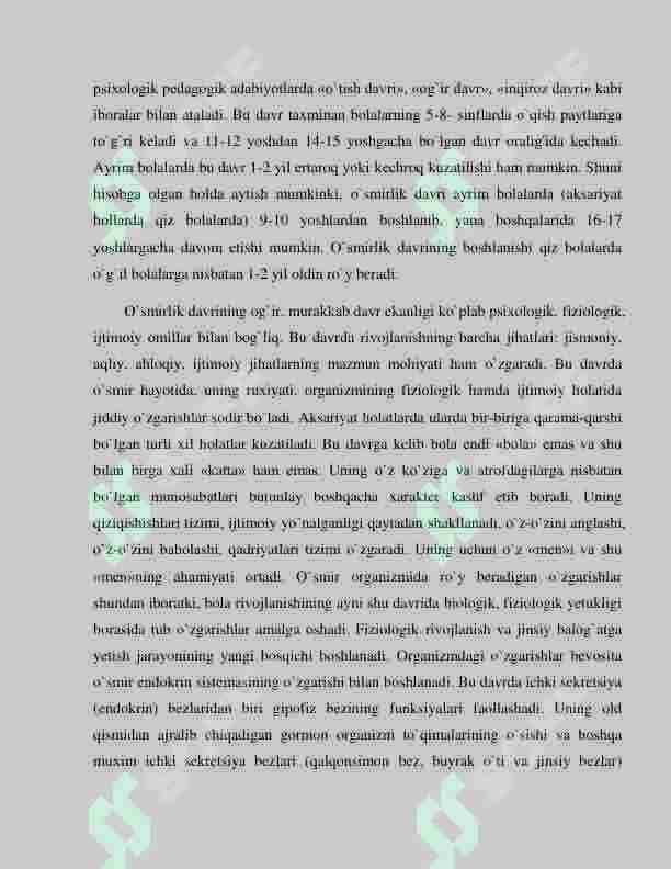 O`smirlik davrining psixologik xususiyatlari 2