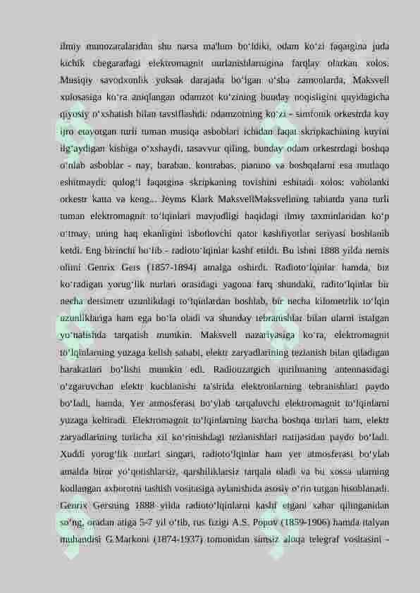 Elektromagnit to`lqin nurlanishi, spektri 6