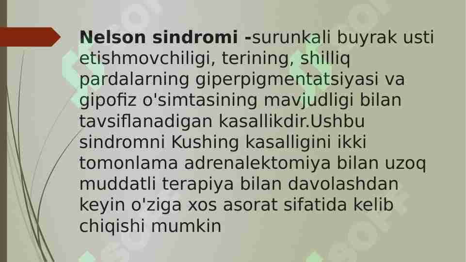 nelson sindromi