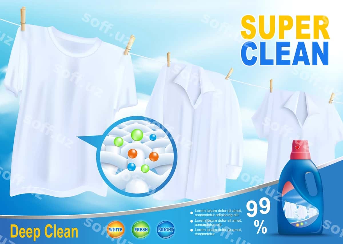 Yangi yuvish vositi super toza yuvish promo | New detergent super clean washing promo 1