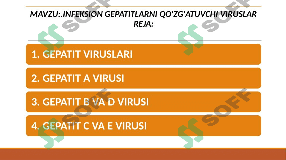 ibfeksion gepatitlarni qo'zg'atuvchi viruslar 1