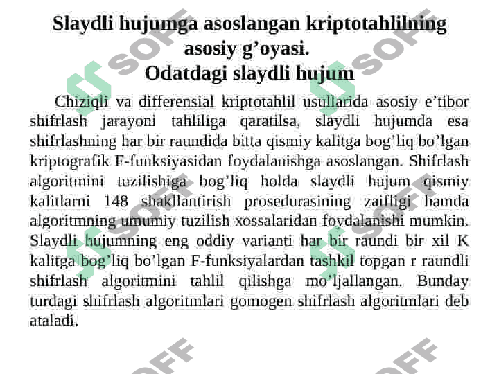 SLAYDLI HUJUMGA ASOSLANGAN KRIPTOTAHLIL USULI. 4