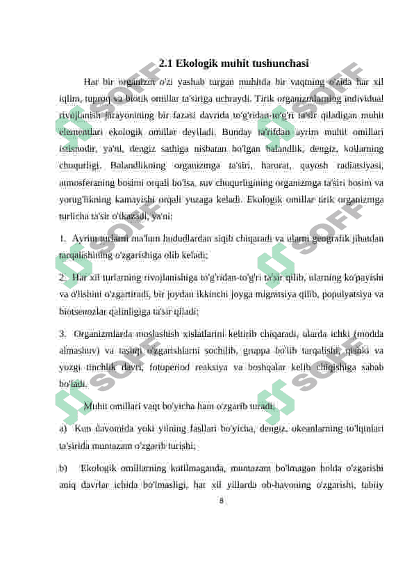 ekologik muhit buzilishining asosiy omillari 8