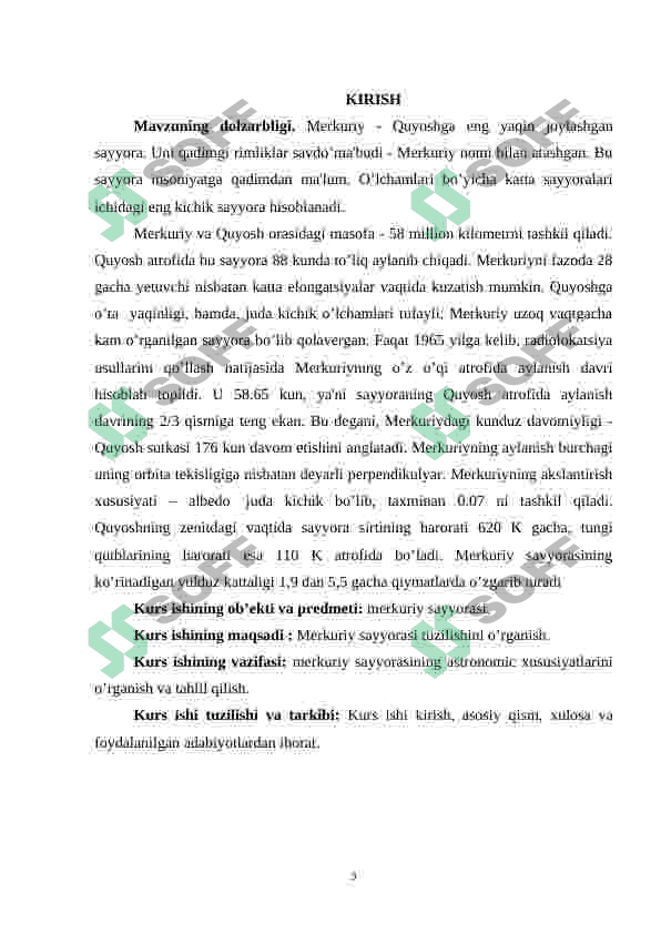 merkuriy sayyorasi 3