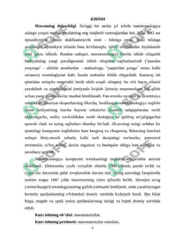 noorganik nanomateriallar olish texnologiyasi 2