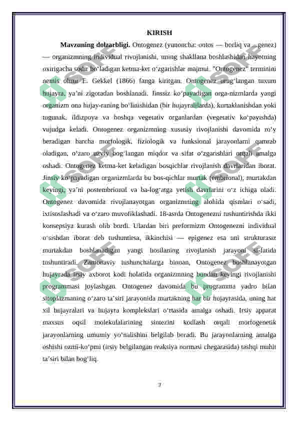 O'simliklarning ontogenezi 2