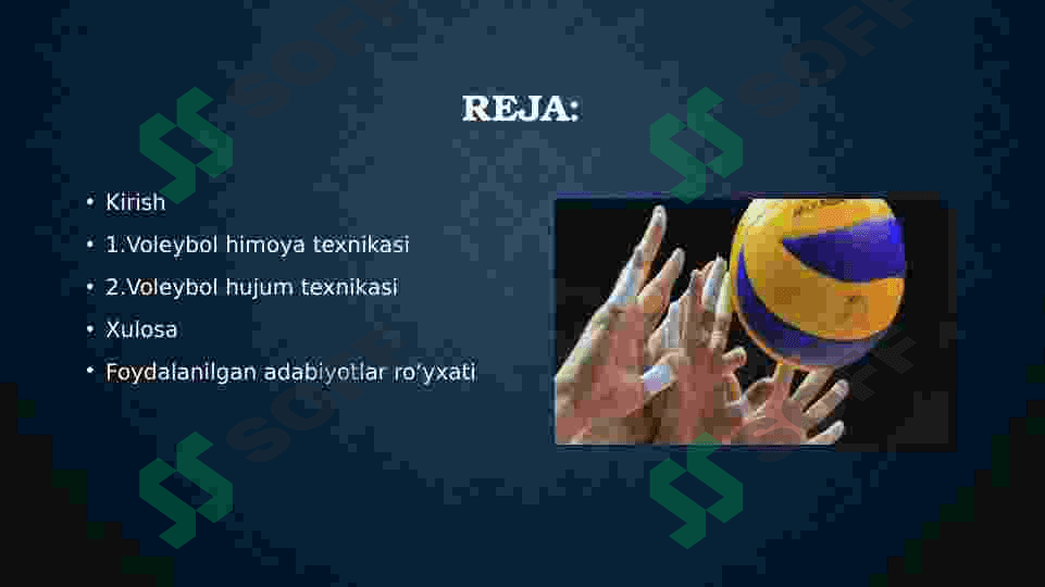 Mavzu: Voleybolda himoya va hujum texnikasi 2