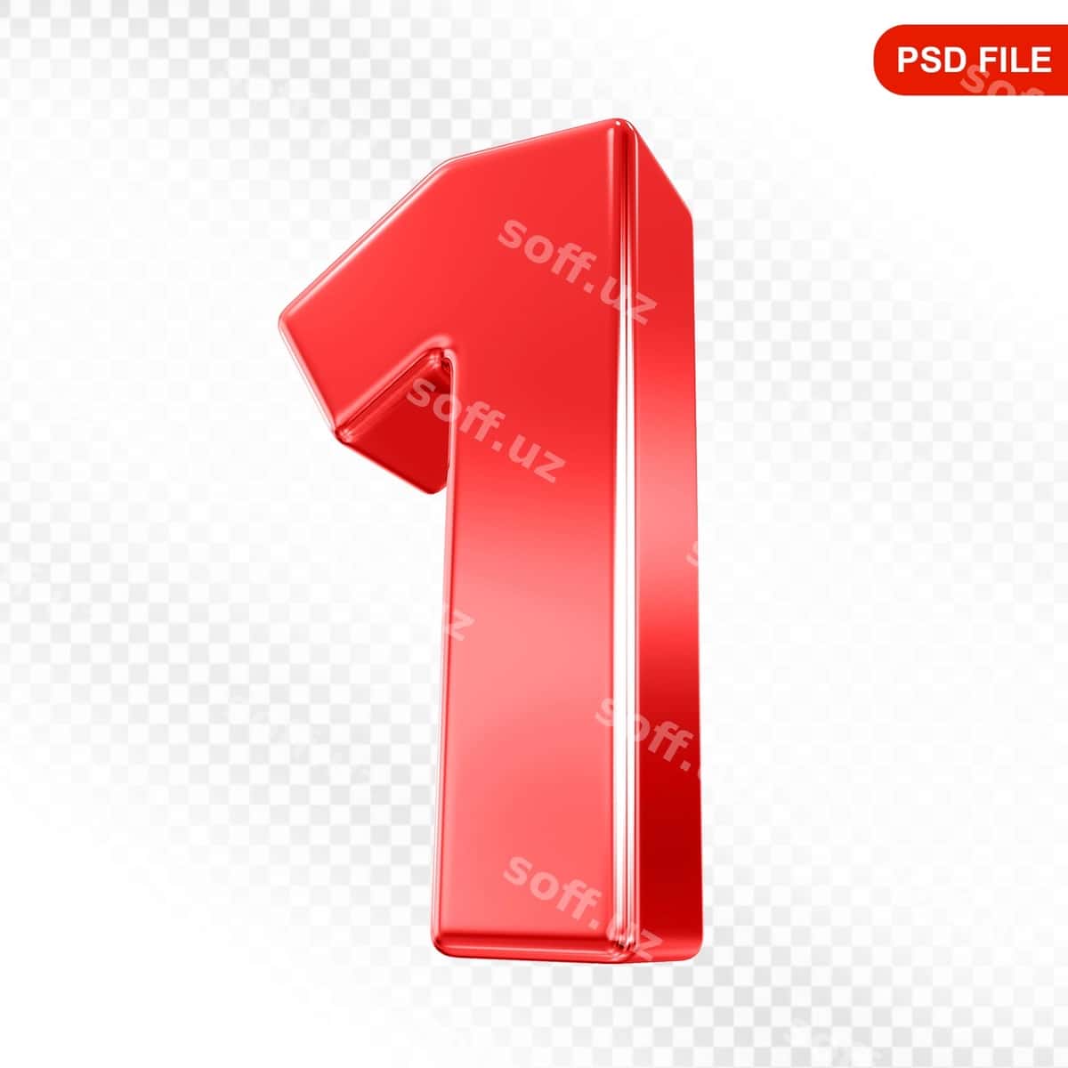 1-raqam qizil | Number 1 red 1