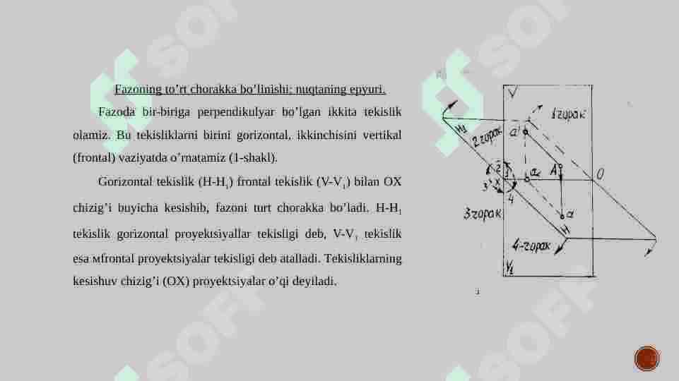 Nuqta  proyeksiyalari 2