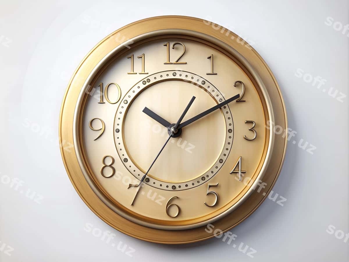 Eski soat ajralgan oq | Old clock isolated white 1