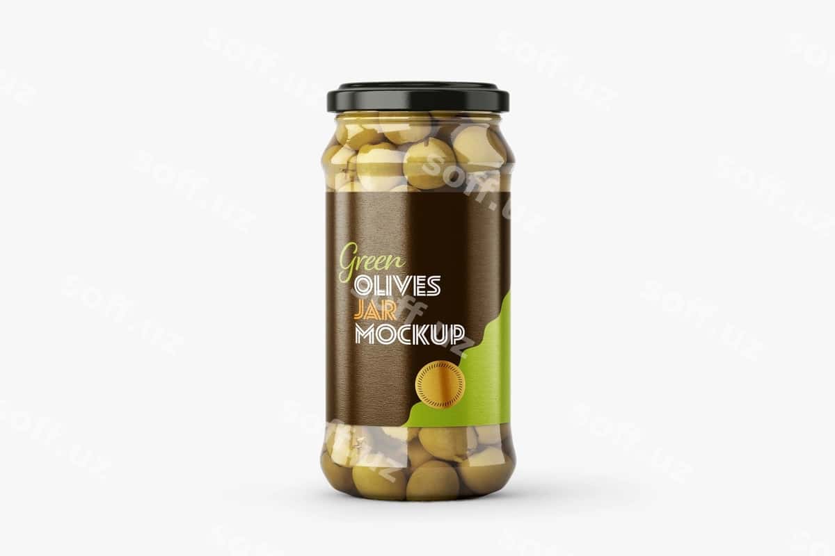 Zeytunlar bankasi namunasi | Olives jar mockup 1