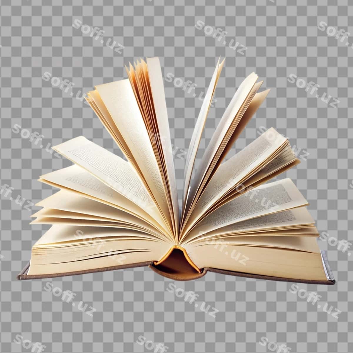 Ochiq kitob shaffof orqa fon | Open book transparent background 1