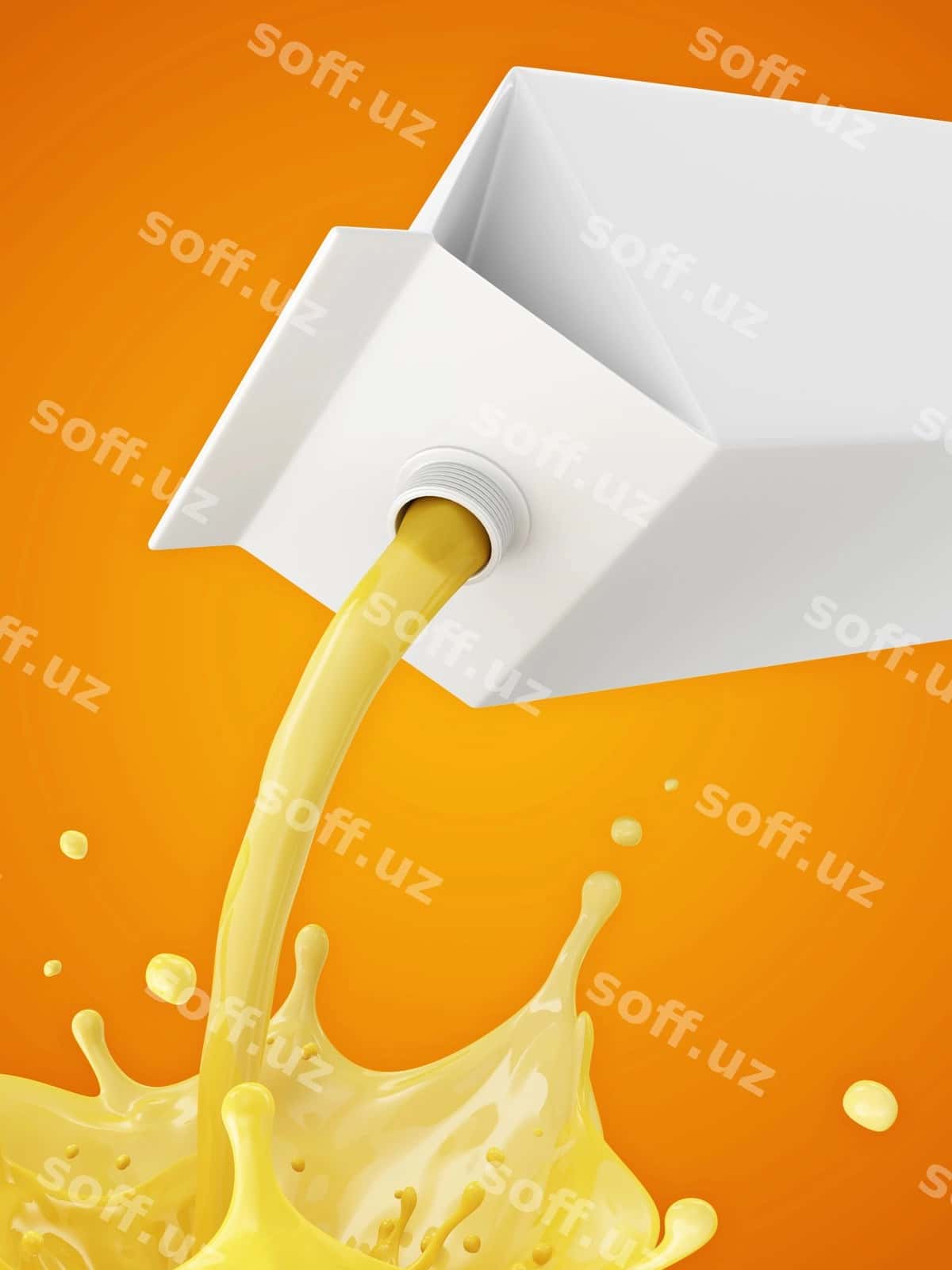 Apelsin shirin suvi paketdan splash | Orange juice splash from package 1
