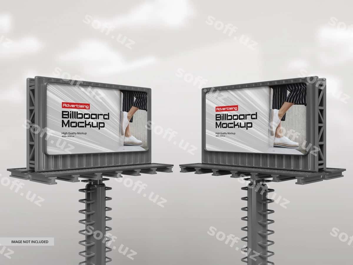 Tashqi reklama reklama taxtasi maketi | Outdoor advertising billboard mockup 1