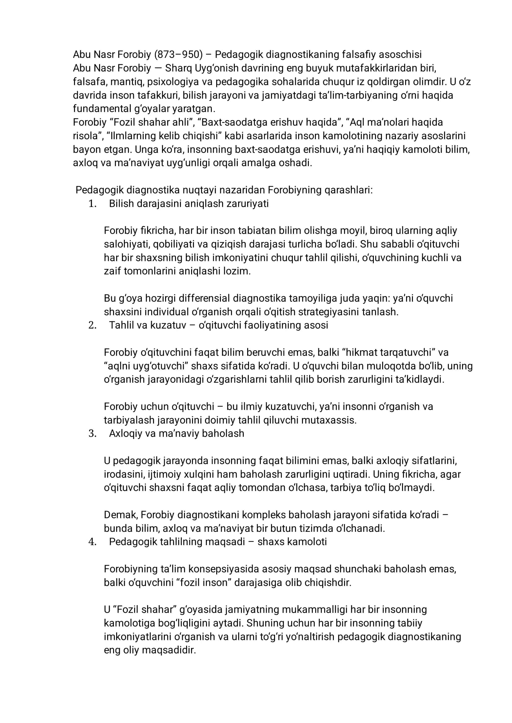 Abu Nasr Forobiyning Pedagogik Diagnostikasi 1