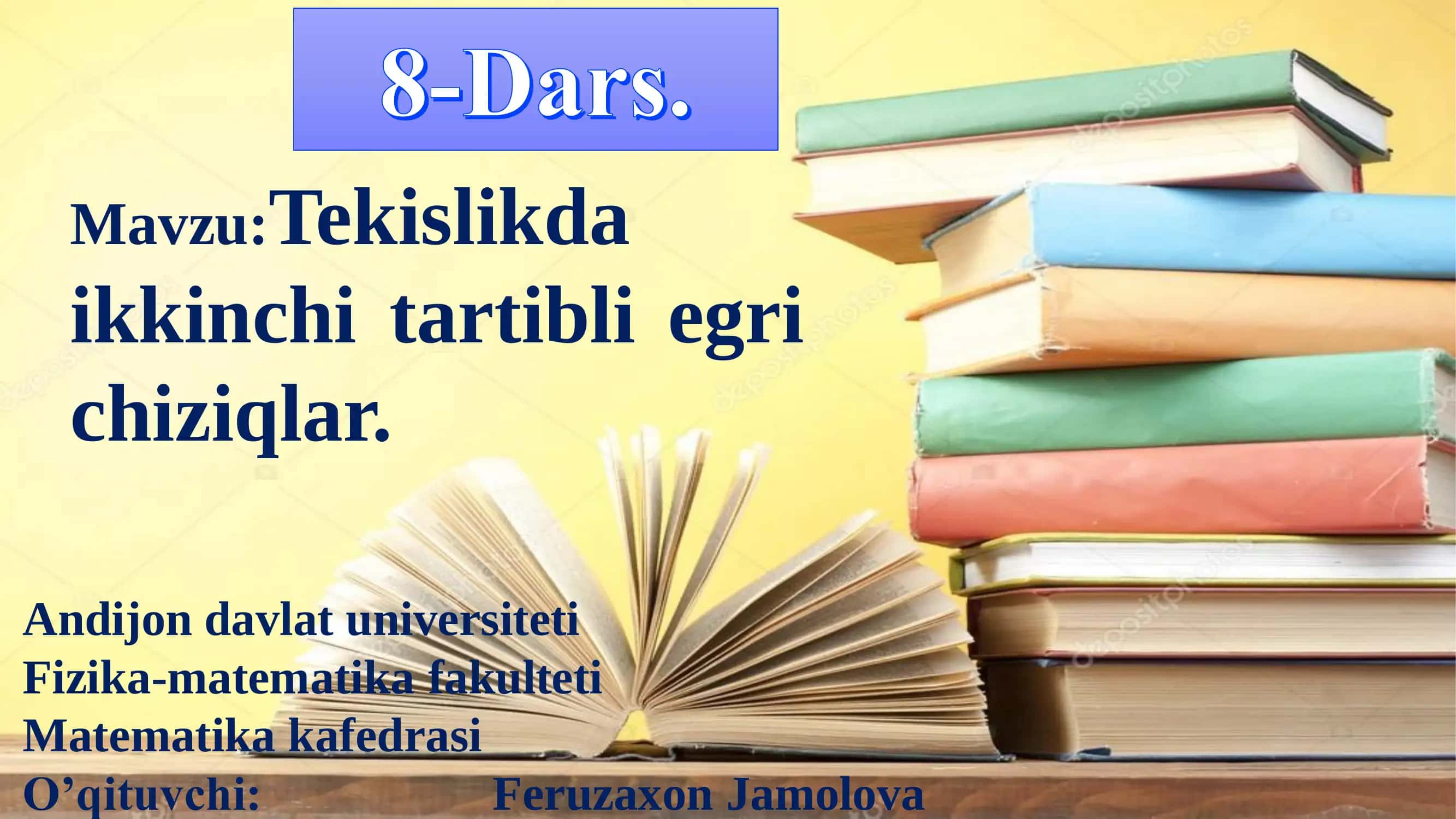 Matematika darsi 1