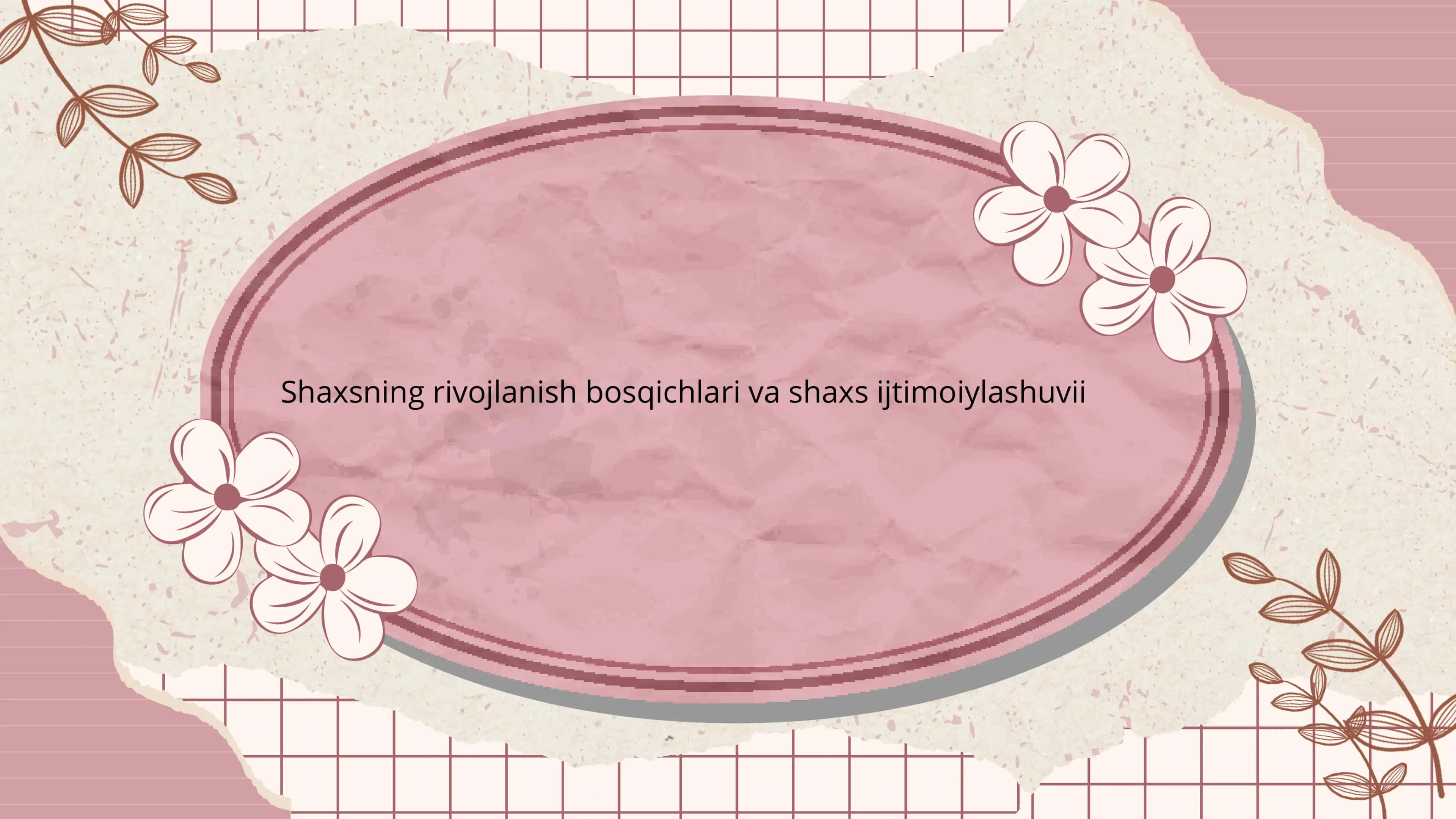 Shaxsiy rivojlanish 1