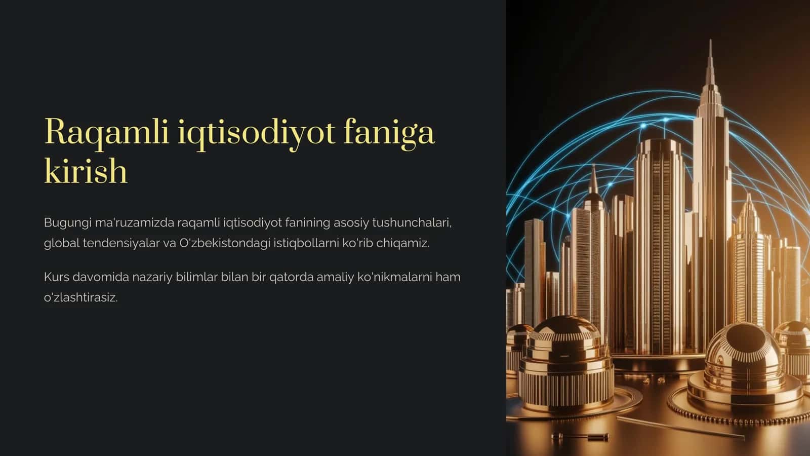 Raqamli iqtisodiyot faniga kirish 1