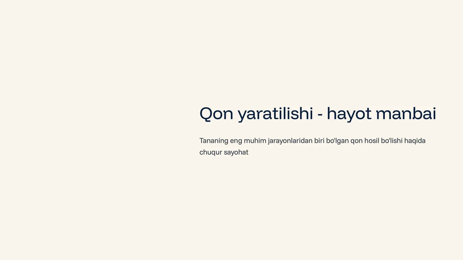 Qon yaratilishi 1