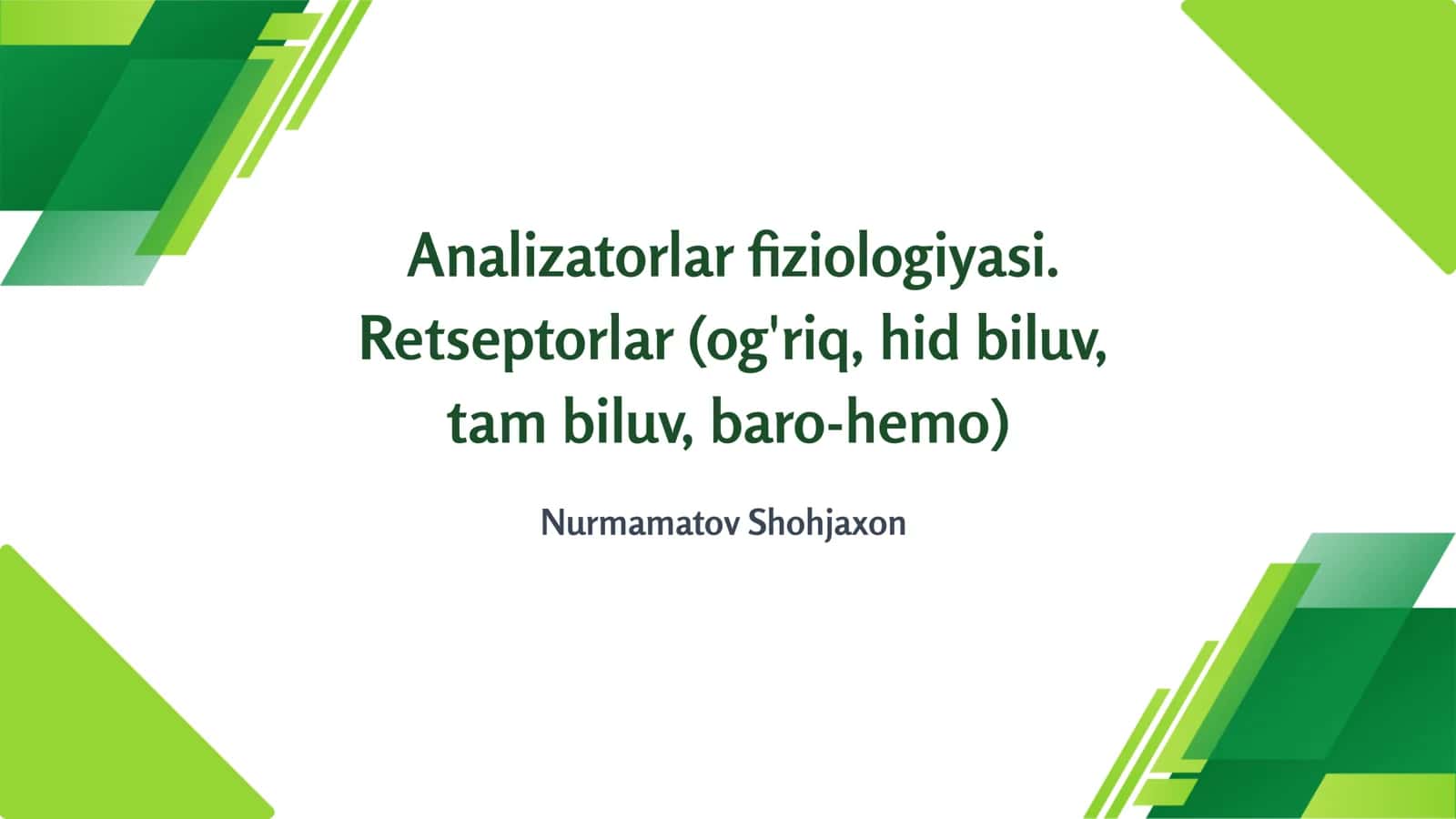 Analizatorlar mavzusida 1