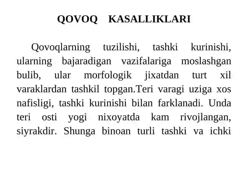 Qovoq kasalliklari