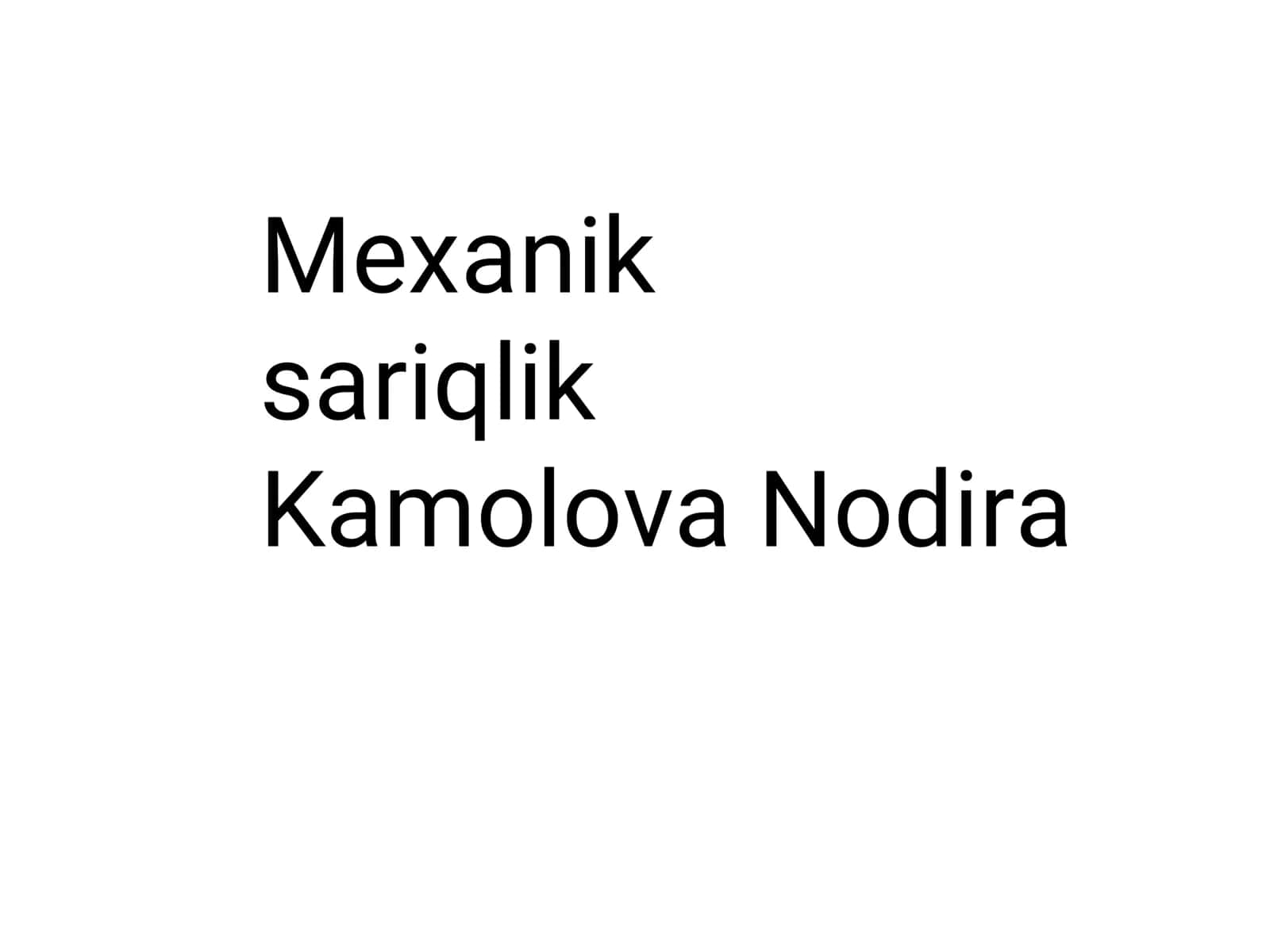 Mexanik sariqlikning etiologiyasi 1