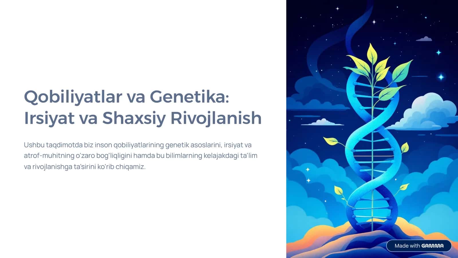 Qobiliyatlar va Genetika 1