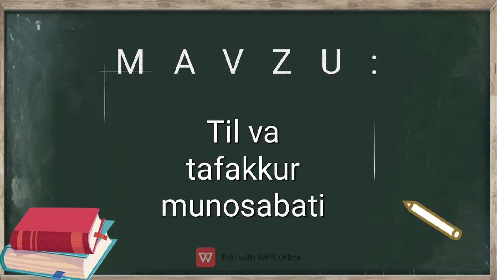Til va tafakkur munosabati 1