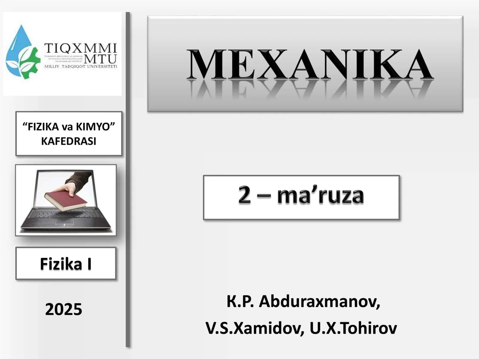 Fizika I 1