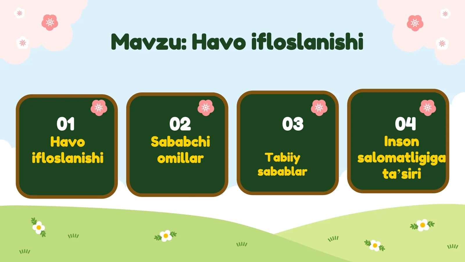 Mavzu: Havoifloslanishi 1