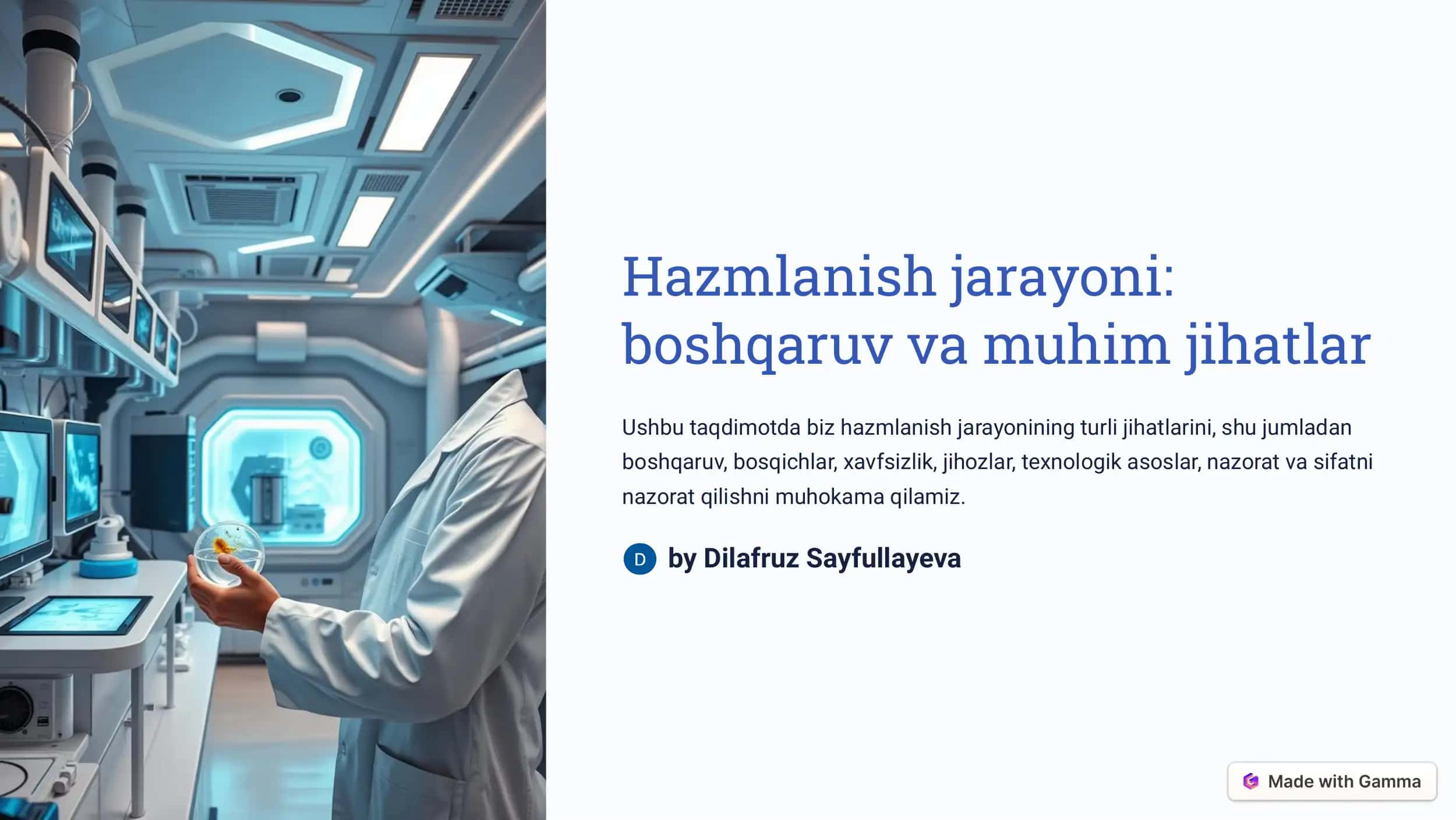 Hazmlanish jarayoni 1