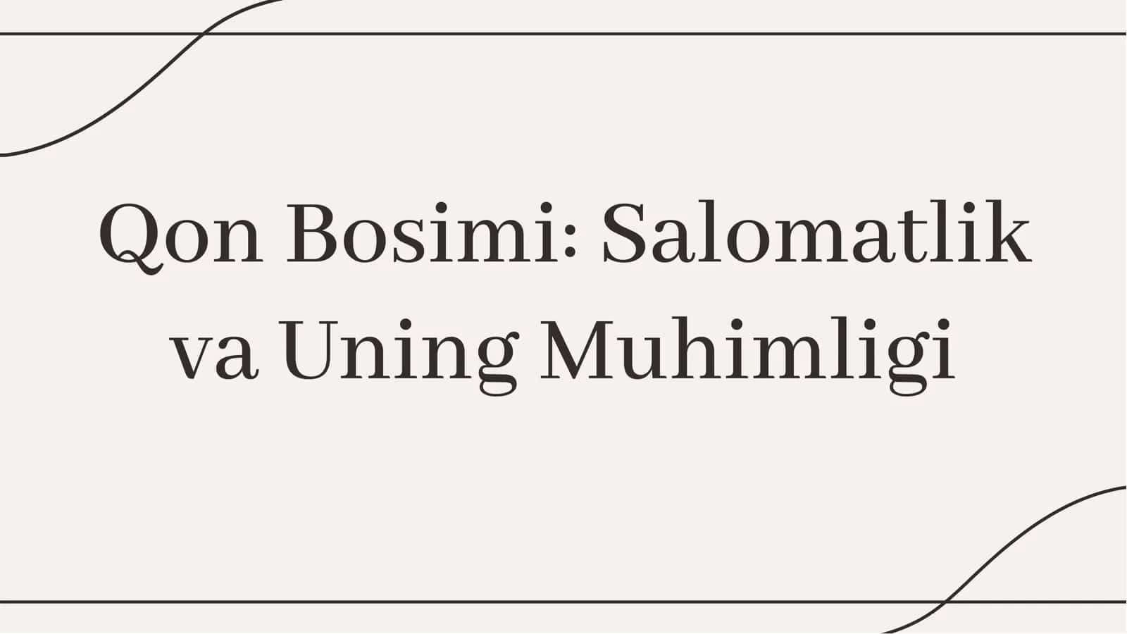 qon bosimi 1