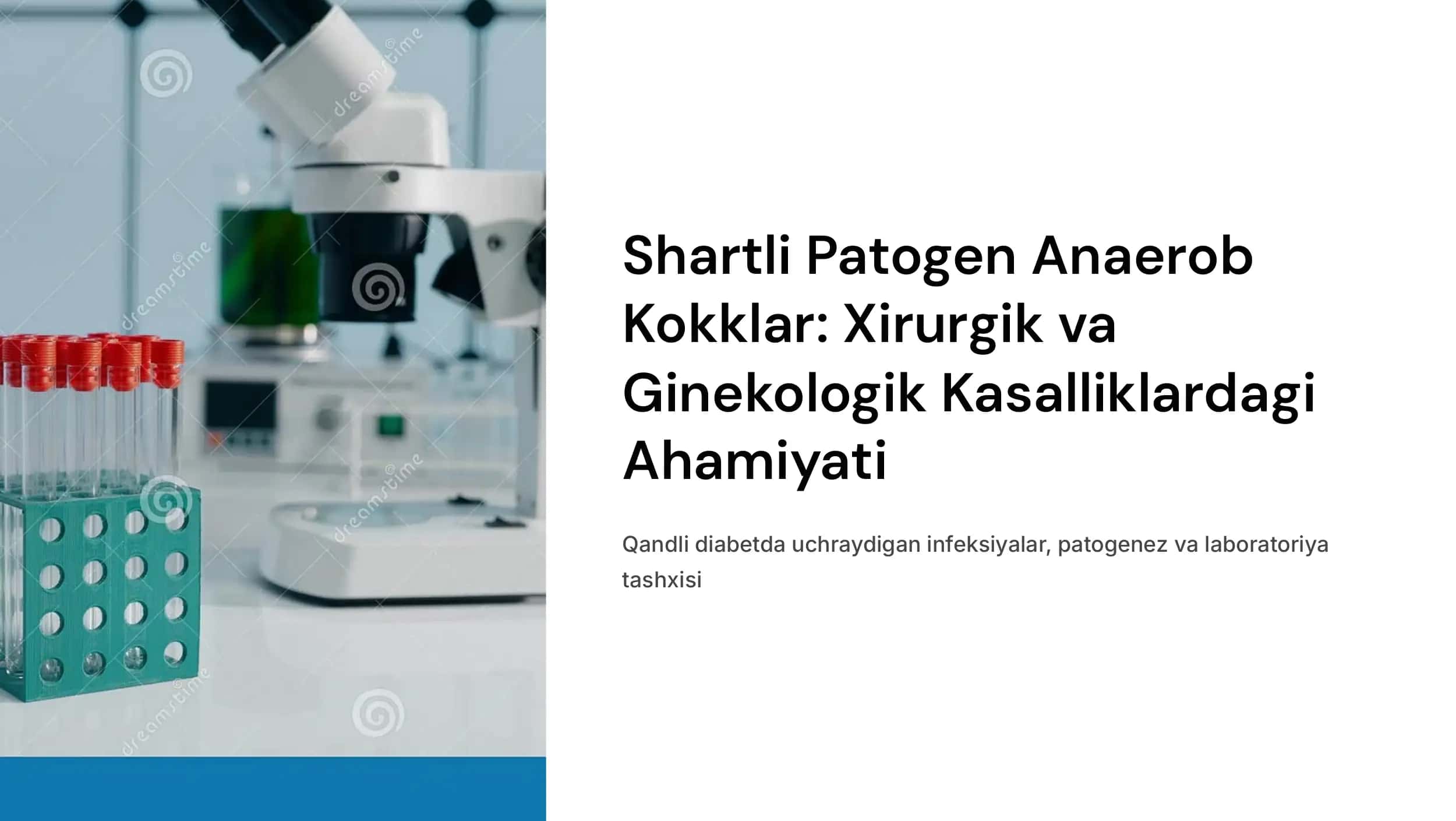 Shartli patogen anaerob kokklarni (peptokokklar,  peptostreptokokklar, veylonellalar) xirurgik va  ginekologik kasalliklardagi ahamiyati. Qandli diabetda uchraydigan infektsiyalar, patogenez,  laboratoriya tashxisi. 1