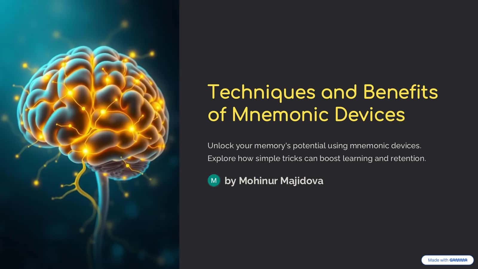 Techniques and Benefits of Mnemonic Devices 1